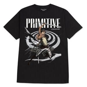 Primitive Skate Men's X Attack on Titan Eren Short Sleeve Tee T-Shirt in Small